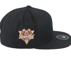 Sports Team Side Patch Black Snapback - Bearded Man