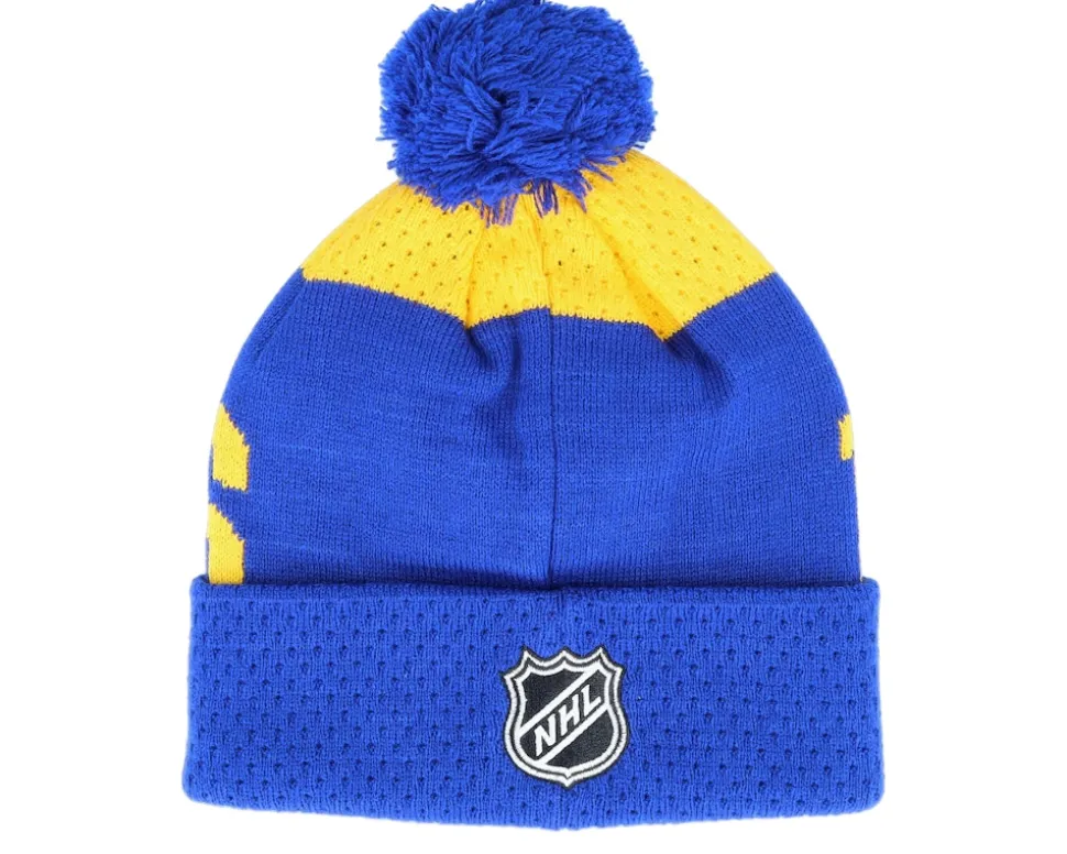 St. Louis Blues Stretchark Knit Royal/Yellow Pom - Outerstuff