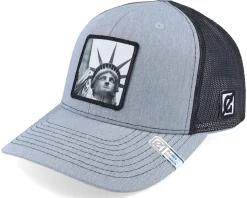 Statue Of Liberty Heather Grey/Black Trucker - Public Domain