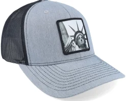 Statue Of Liberty Heather Grey/Black Trucker - Public Domain