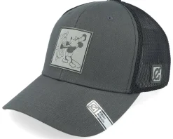 Steamboat Willie Engraved Patch Dark Grey Trucker - Public Domain
