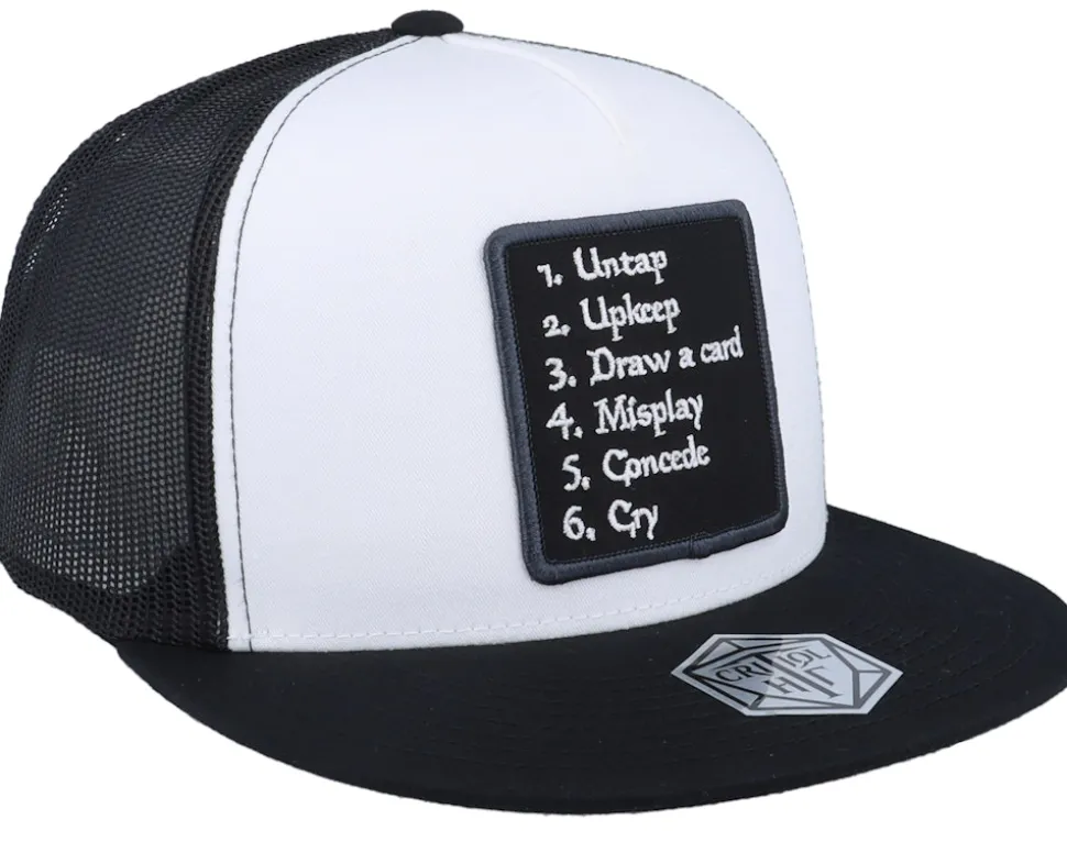 Steps Of Magic Patch White/Black A-Frame Trucker - Critiql Hit