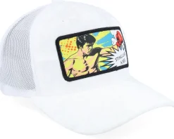 Sting Like A Bee Pop Art Velvet White A-Frame Trucker - Calza Pennello