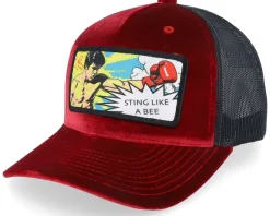 Sting Like A Bee Pop Art Velvet Black A-Frame Trucker - Calza Pennello
