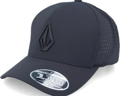 Stone Vented Hat Black A-Frame Adjustable - Volcom
