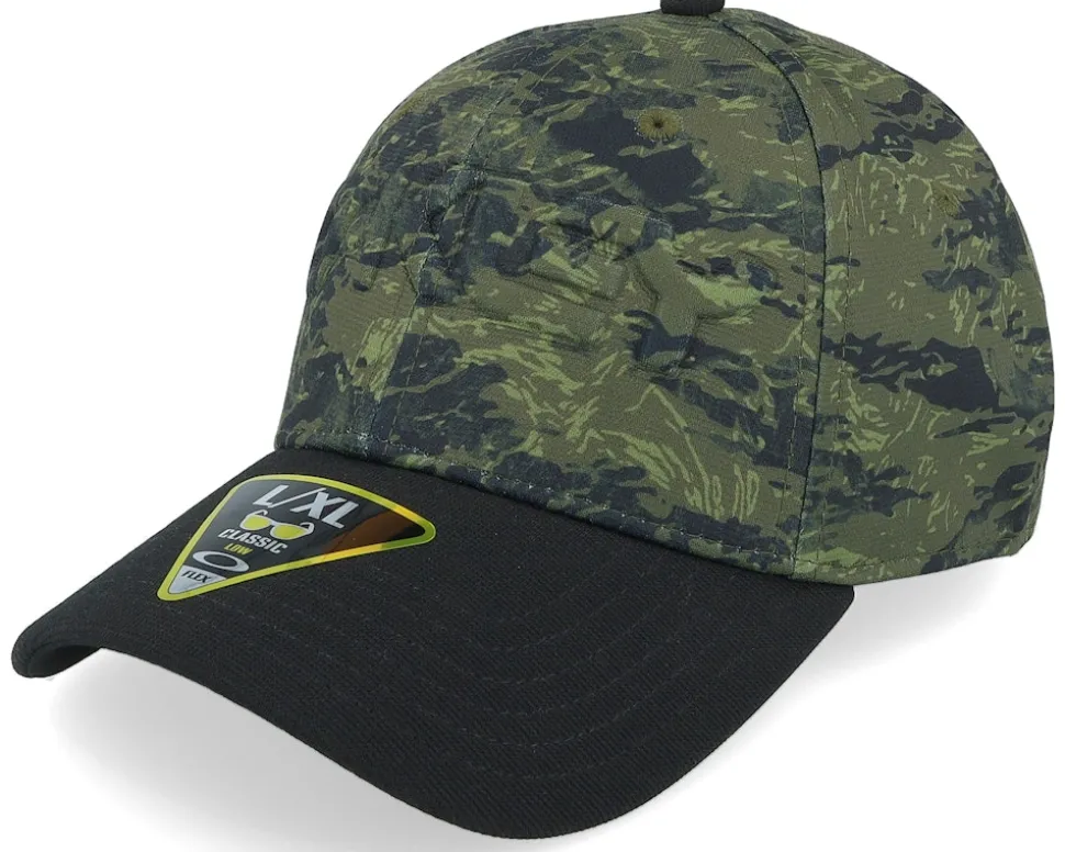 Stretch Hat Embossed Tiger Mountain Camo Green Flexfit - Oakley