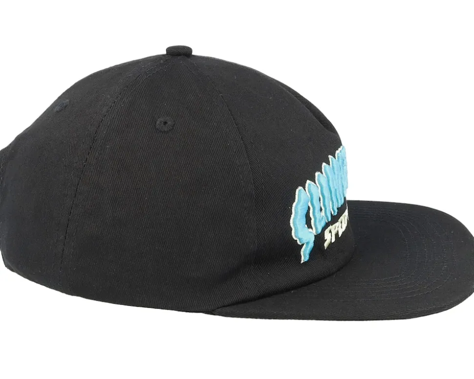 Strip Cap Black Snapback - Santa Cruz