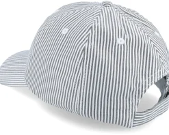 Stripe Baseball Cap Gun Metal/White Dad Cap - Lyle & Scott