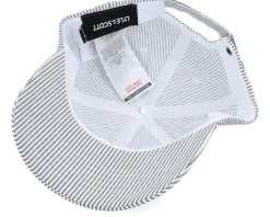 Stripe Baseball Cap Gun Metal/White Dad Cap - Lyle & Scott