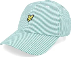 Stripe Baseball Cap Gun Metal/White Dad Cap - Lyle & Scott