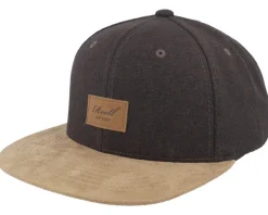 Suede Cap Dark Brown Tweed Snapback - Reell