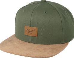 Suede Dark Olive Snapback - Reell