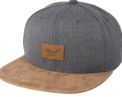 Suede Heather Charcoal Snapback - Reell