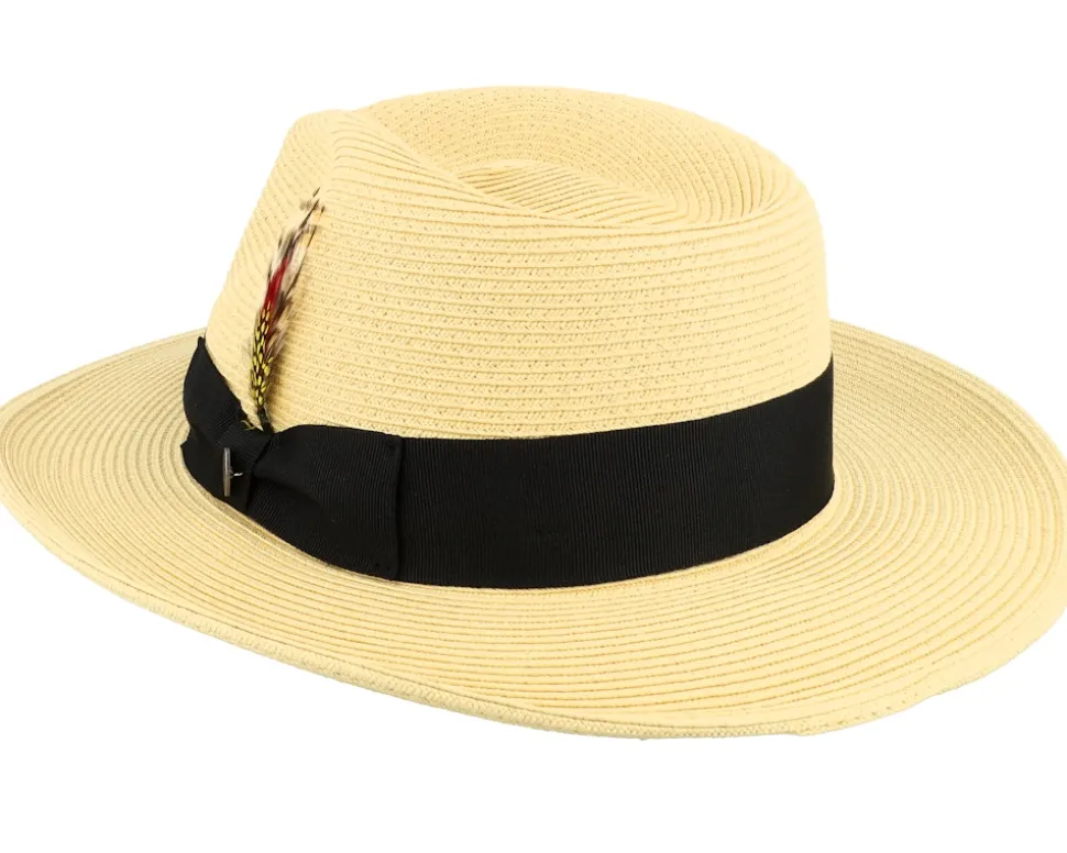 Summer C-crown Fedora Natural Straw Hat - Jaxon & James
