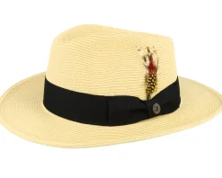Summer C-crown Fedora Natural Straw Hat - Jaxon & James