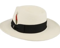 Summer C-crown Fedora White Straw Hat - Jaxon & James