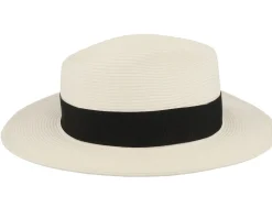 Summer C-crown Fedora White Straw Hat - Jaxon & James