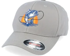 Sunset Fish Logo Grey Flexfit - Hunter
