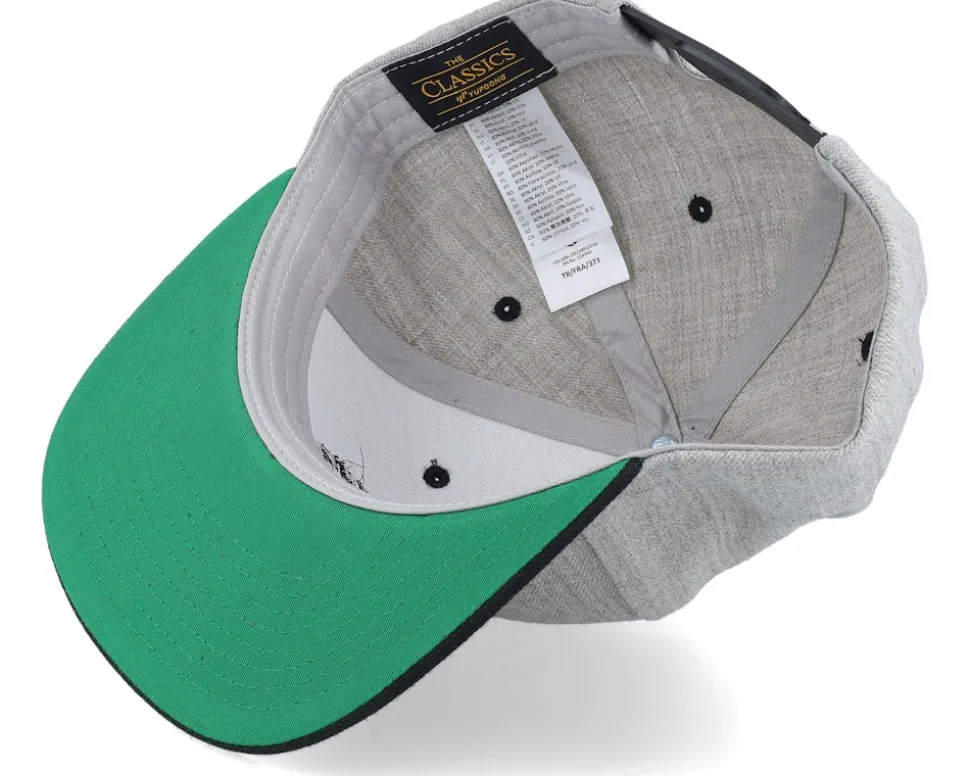 Sunset Heather Grey/Black Snapback - Bearded Man