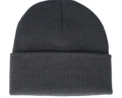 Sunset Logo Patch Graphite Grey Beanie - Bearded Man