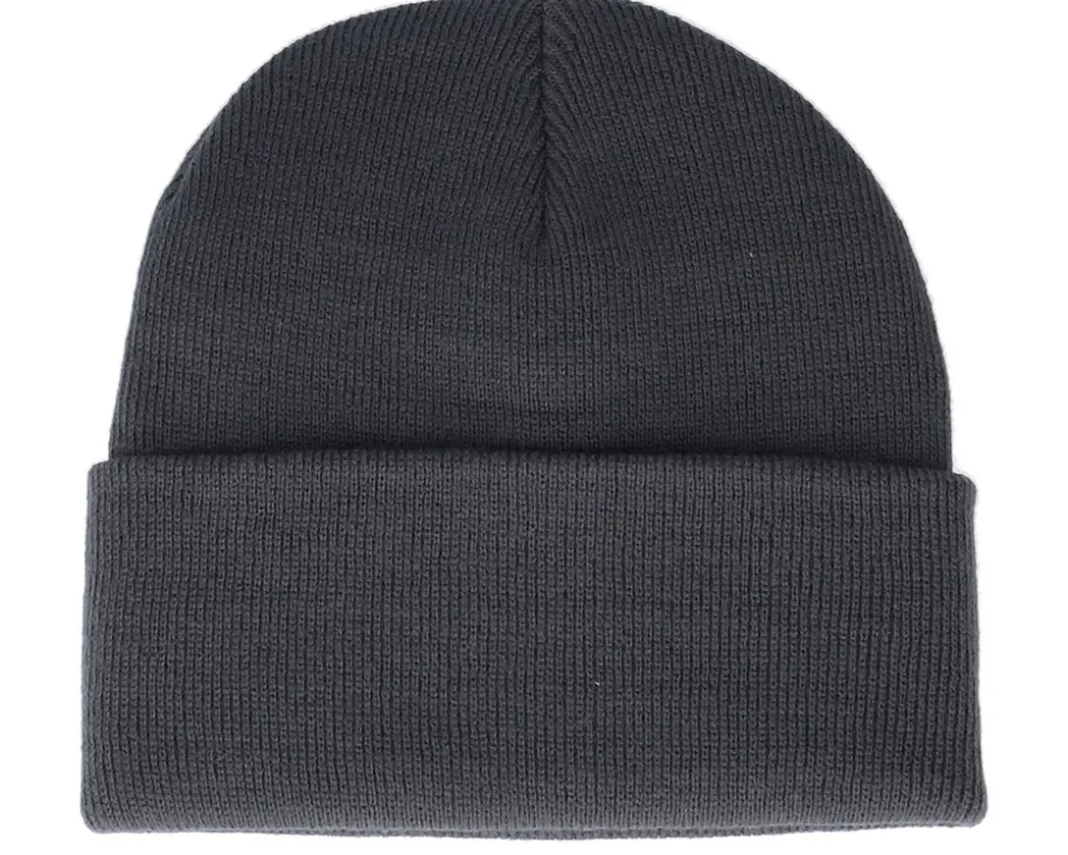 Sunset Logo Patch Graphite Grey Beanie - Bearded Man