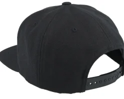 Sunset Logo Rubber Patch Black Snapback - Bearded Man