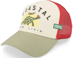 Support Slow Light Khaki Trucker - Coastal