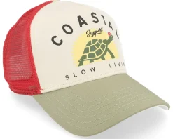 Support Slow Light Khaki Trucker - Coastal