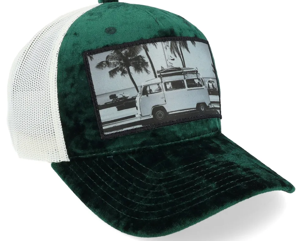 Surf Van Velvet Green/Ivory A-frame Trucker - Calza Pennello