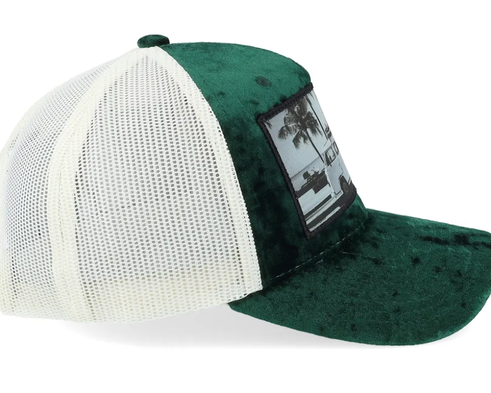 Surf Van Velvet Green/Ivory A-frame Trucker - Calza Pennello