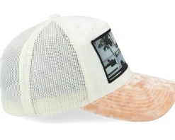 Surf Van Velvet White/Peach/Ivory A-frame Trucker - Calza Pennello