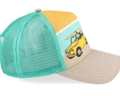 Surfy Car Khaki/Orange A-Frame Trucker - Coastal