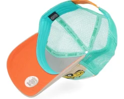 Surfy Car Khaki/Orange A-Frame Trucker - Coastal