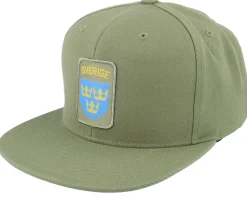 Sverige Sweden Army Badge Olive Snapback - Army Head