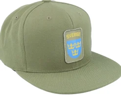 Sverige Sweden Army Badge Olive Snapback - Army Head