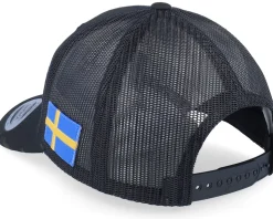 Sverige Sweden Color Army Skull Multicam Black Trucker - Army Head