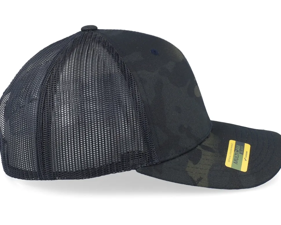 Sverige Sweden Color Army Skull Multicam Black Trucker - Army Head