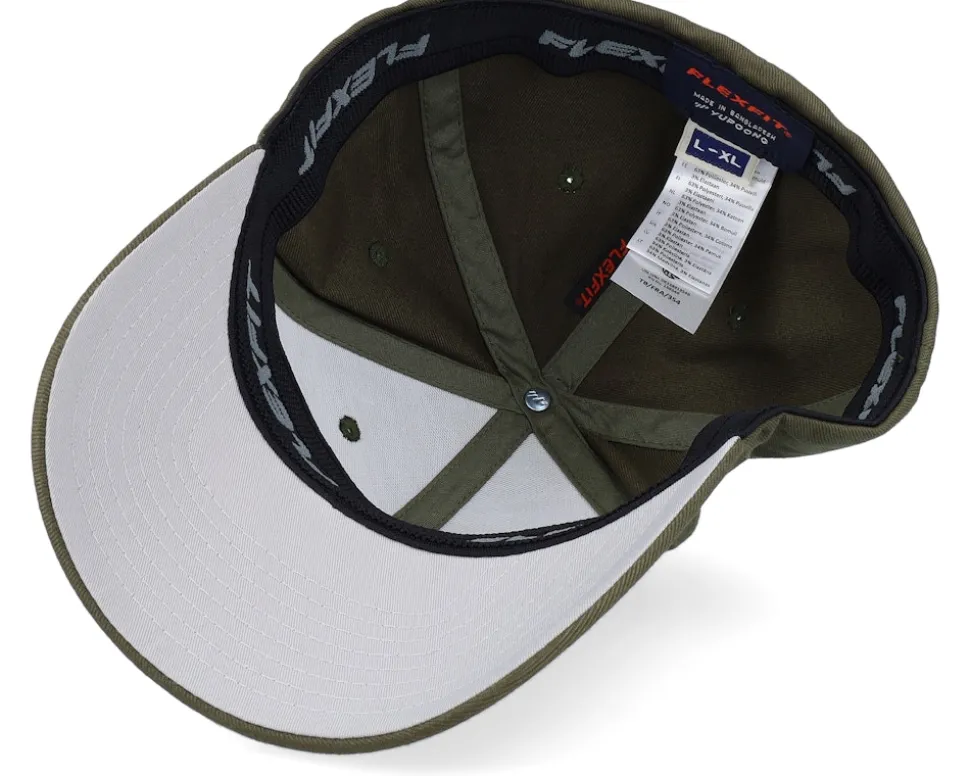 Sverige Sweden Color Army Skull Olive Flexfit - Army Head