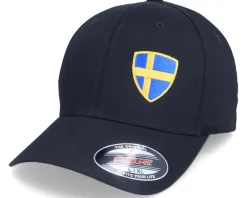 Sweden Flag Shield Black Flexfit - Forza