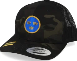 Swedish Air Force Multicam Black Trucker - Army Head
