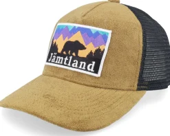 Swedish Jämtland Landscape Caramel/Black A-frame Trucker - Wild Spirit