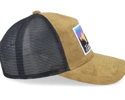 Swedish Jämtland Landscape Caramel/Black A-frame Trucker - Wild Spirit