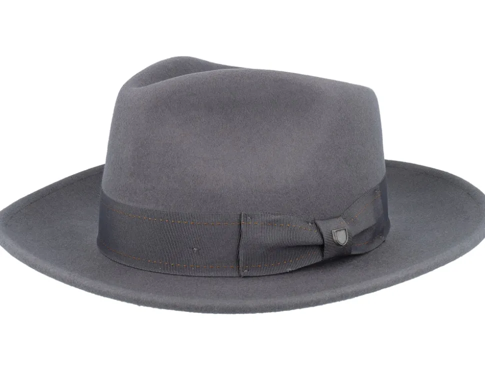Swindle Convertabrim Grey/Grey Fedora - Brixton
