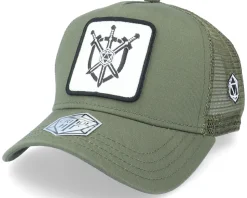 Sword Shield Dice Patch Olive Trucker - Critiql Hit
