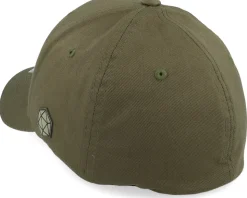 Swords Crossed Wooly Combed Olive Flexfit - Critiql Hit