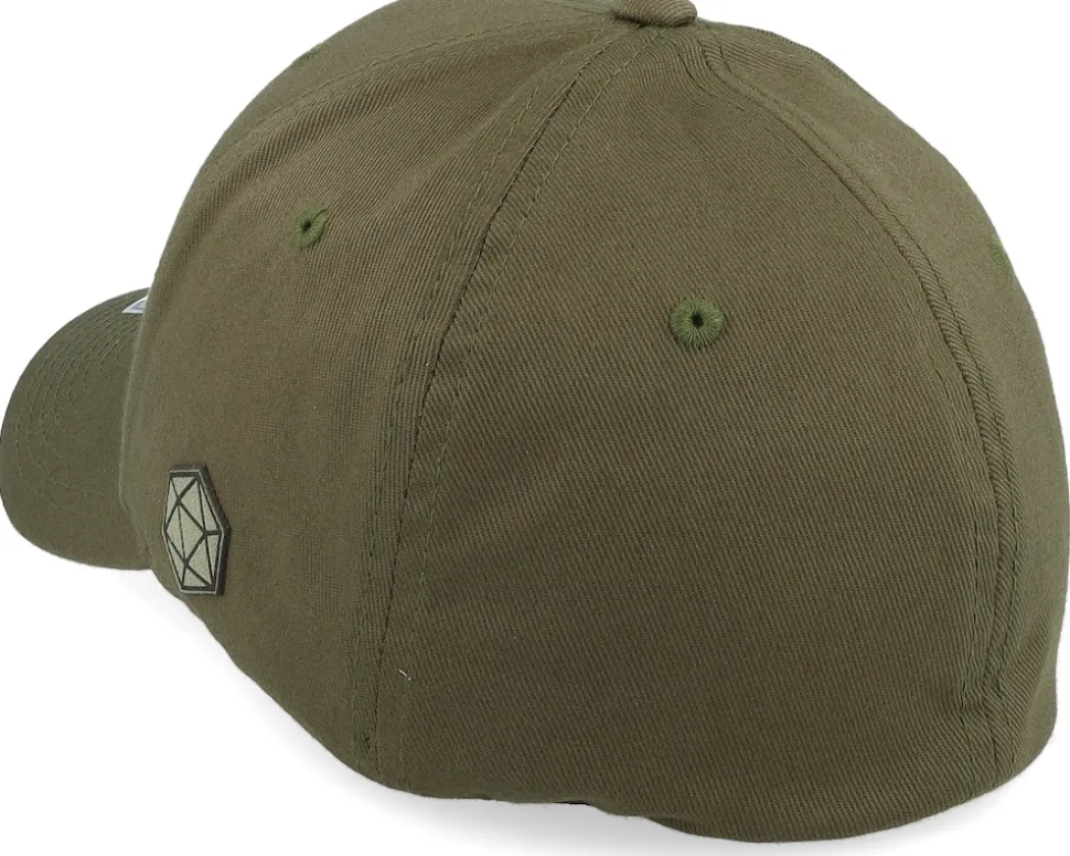 Swords Crossed Wooly Combed Olive Flexfit - Critiql Hit