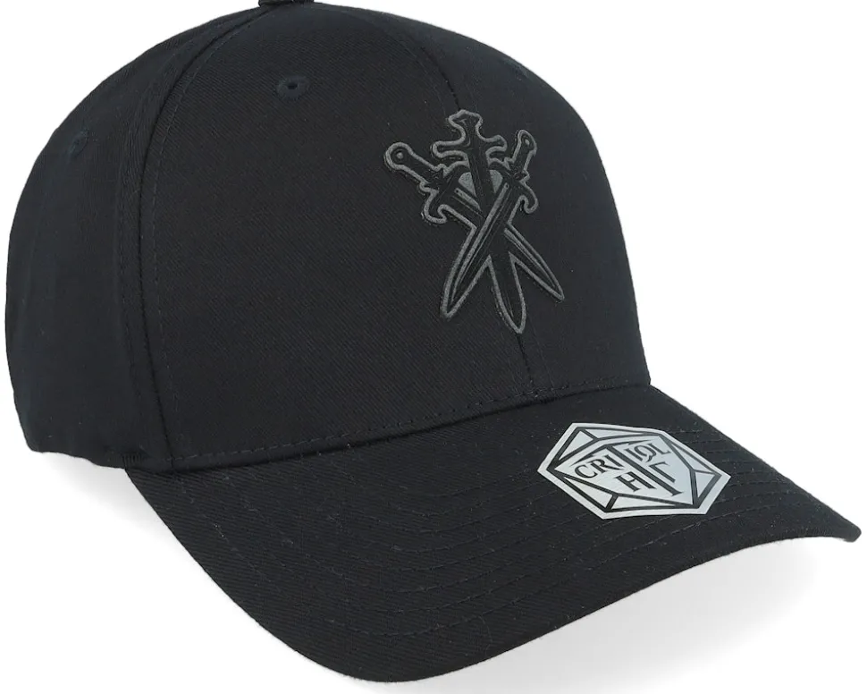 Swords Crossed Wooly Combed Black Flexfit - Critiql Hit