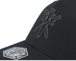 Swords Crossed Wooly Combed Black Flexfit - Critiql Hit