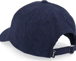 Sylas Corduroy Chain Stitch Cap Black Iris/Gold Yellow Dad Cap - Herschel