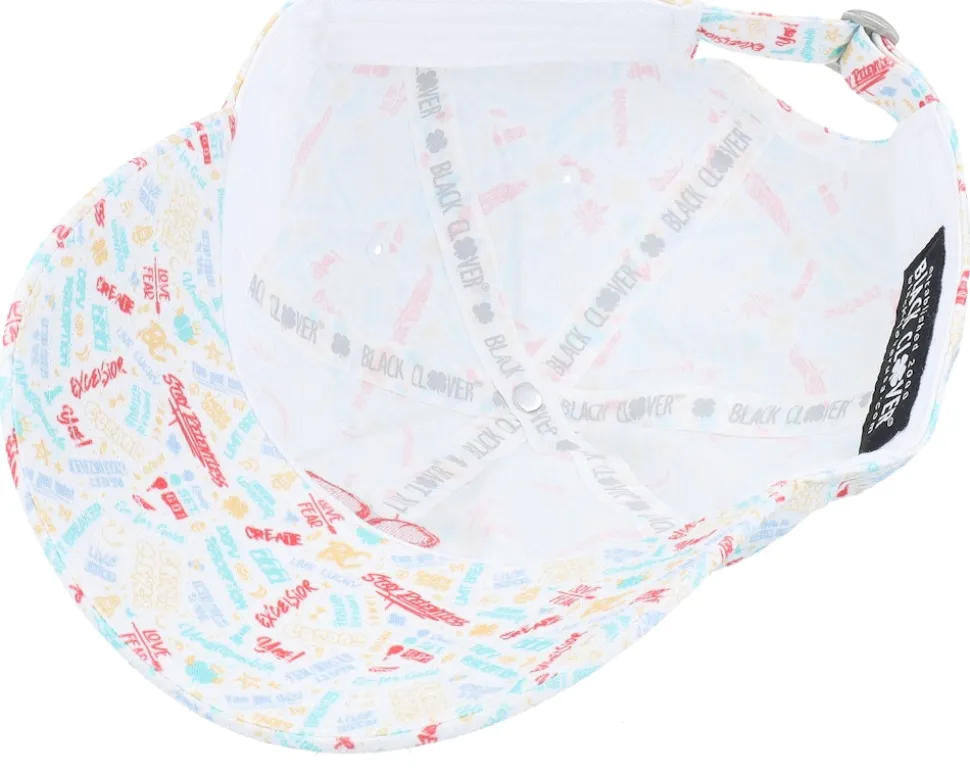 Tagger 2 White/Paradise Pink Dad Cap - Black Clover
